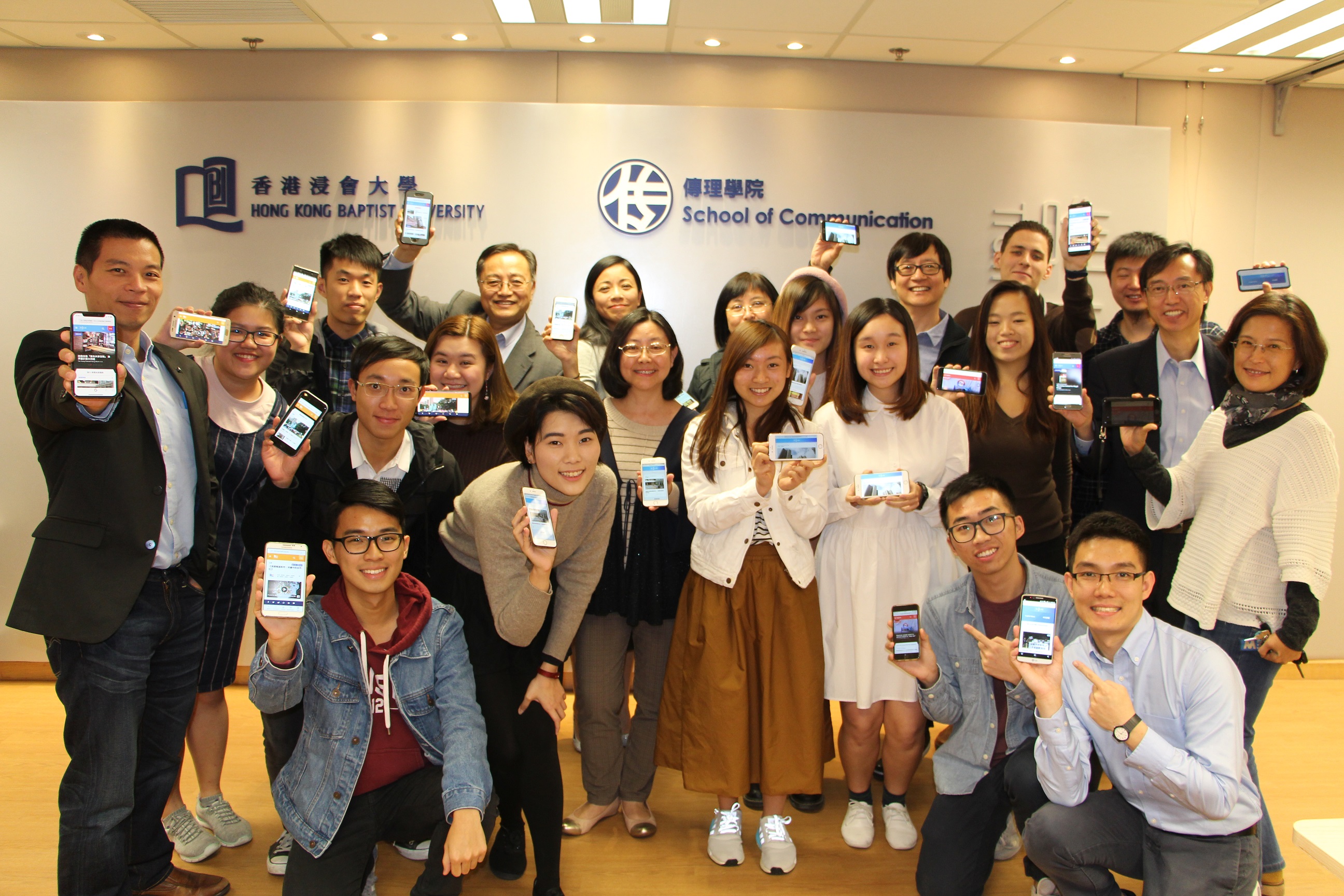 Faculty members and students from Department of Journalism celebrating the launch of “BU J-LAB”.